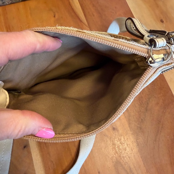 Coach Vintage Y2K Signature Stripe Swingpack Crossbody Bag w/Leather Trim - Picture 5 of 16